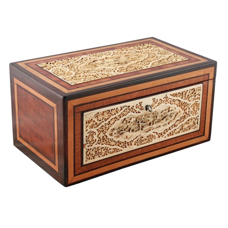 19th Century Chinese Ivory Panel Box